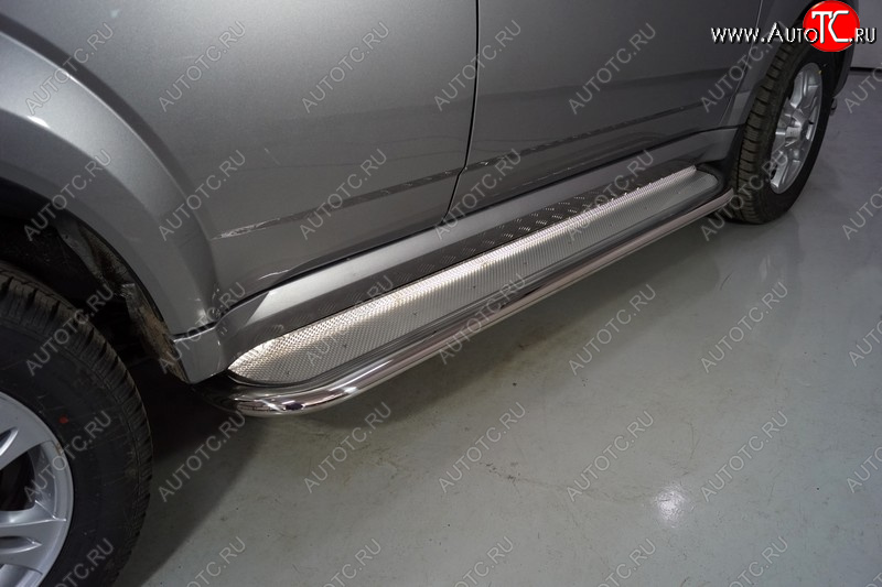 44 999 р. Пороги с площадкой 75х42 мм ТСС Тюнинг  Haval H5 (2020-2023) рестайлинг (нержавейка)  с доставкой в г. Кемерово