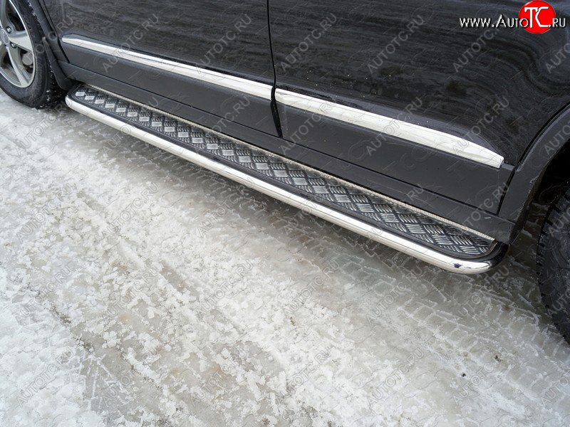 30 099 р. Пороги с площадкой 42,4 мм ТСС Тюнинг  Haval H6 (2013-2020) (серые)  с доставкой в г. Кемерово