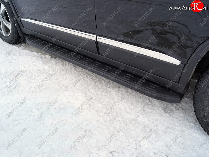 21 999 р. Пороги алюминиевые с пластиковой накладкой ТСС Тюнинг  Haval H6 (2013-2020) (карбон черные)  с доставкой в г. Кемерово