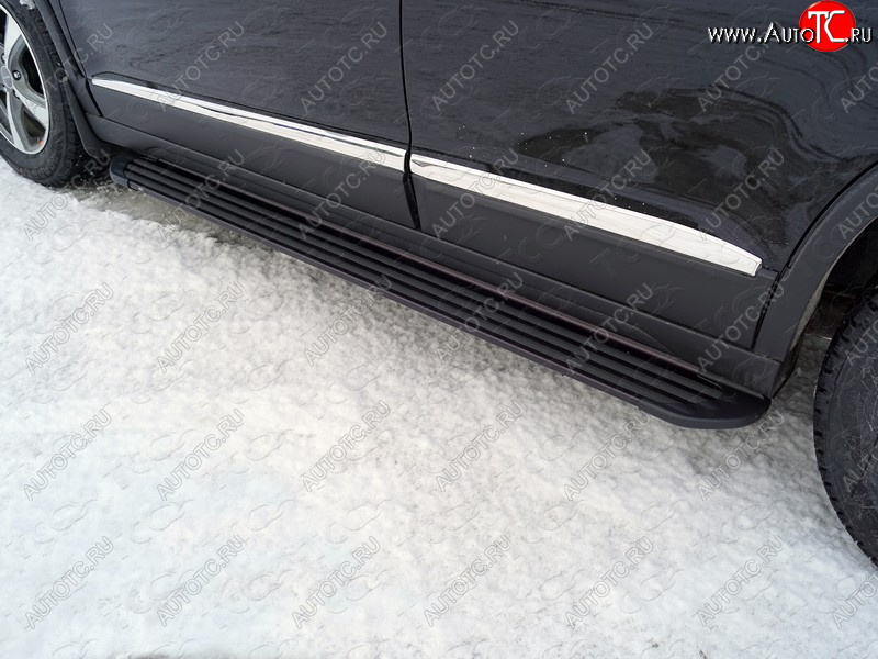 21 999 р. Пороги алюминиевые Slim Line ТСС Тюнинг  Haval H6 (2013-2020) (Black)  с доставкой в г. Кемерово