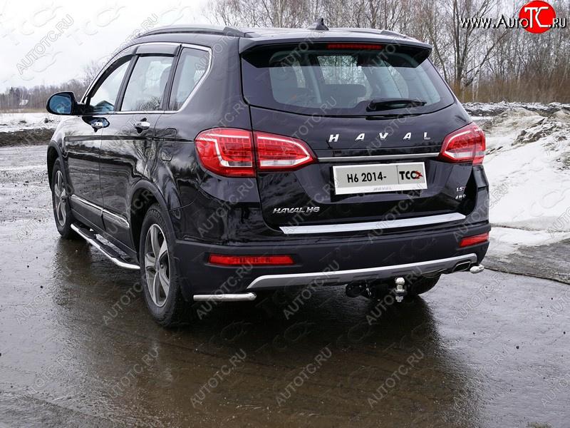 12 699 р. Защита заднего бампера (уголки, d42,4 мм) TCC  Haval H6 (2013-2020)  с доставкой в г. Кемерово