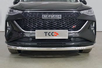 27 999 р. Защита переднего бампера нижняя с ДХО 60,3 мм ТСС Тюнинг  Haval F7 (2022-2024) рестайлинг (нержавейка)  с доставкой в г. Кемерово. Увеличить фотографию 1