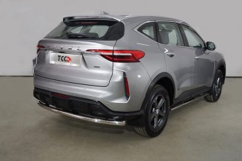 Защита задняя (нержавейка 60,3 мм) ТСС Тюнинг Haval F7 (2022-2024) рестайлинг