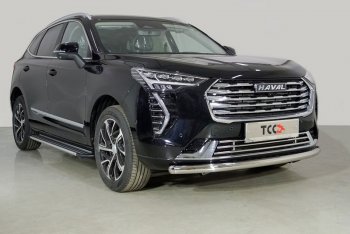 13 799 р. Защита переднего бампера нижняя d60,3 мм ТСС Тюнинг  Haval Jolion (2020-2024) дорестайлинг (кроме комплектации Comfort)  с доставкой в г. Кемерово. Увеличить фотографию 1