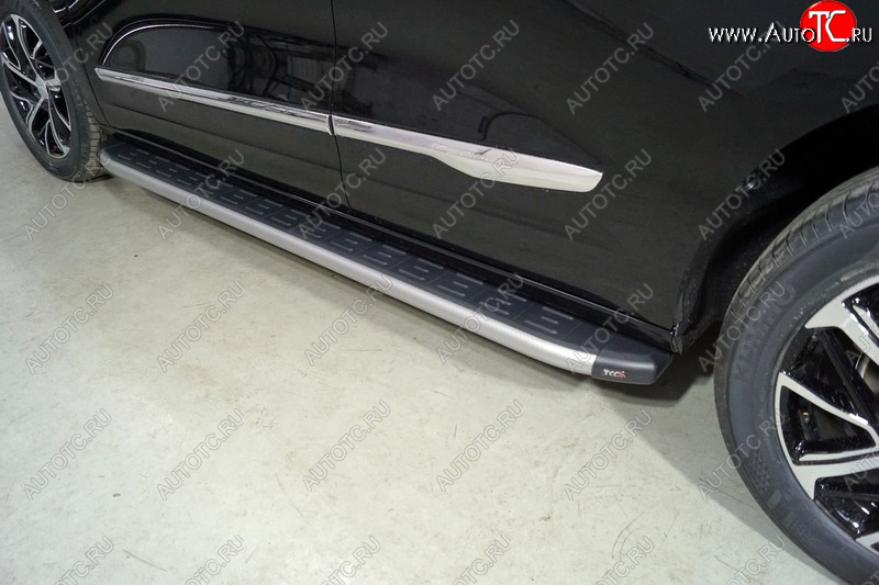 21 999 р. Пороги алюминиевые с пластиковой накладкой, ТСС Тюнинг  Haval Jolion (2020-2024) дорестайлинг ( карбон серебро)  с доставкой в г. Кемерово