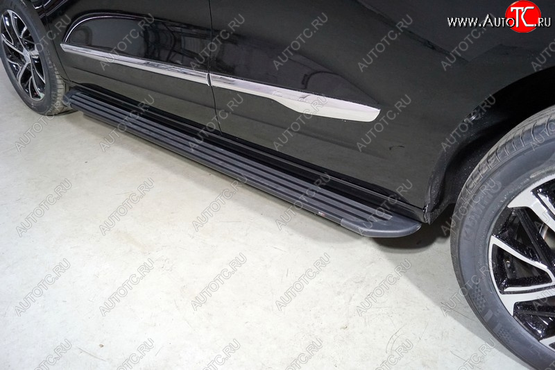 21 999 р. Пороги алюминиевые Slim Line ТСС Тюнинг  Haval Jolion (2020-2024) дорестайлинг (Black)  с доставкой в г. Кемерово
