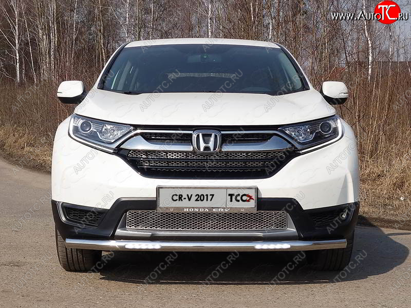 33 849 р. Защита переднего бампера нижняя с ДХО 60,3 мм  Honda CR-V  RW,RT (2016-2020) дорестайлинг (нержавейка)  с доставкой в г. Кемерово