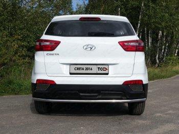 Защита задняя (нержавейка d42,4 мм), ТСС Тюнинг Hyundai Creta  GS (2015-2019) дорестайлинг