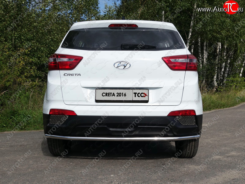 15 999 р. Защита задняя (нержавейка d42,4 мм), ТСС Тюнинг  Hyundai Creta  GS (2015-2019) дорестайлинг  с доставкой в г. Кемерово
