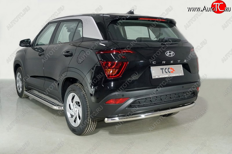 19 999 р. Защита задняя (нержавейка 60,3 мм) ТСС Тюнинг  Hyundai Creta  SU (2020-2022)  с доставкой в г. Кемерово