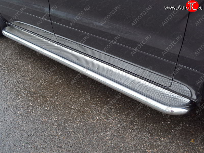 52 999 р. Пороги с площадкой 60,3 мм ТСС Тюнинг  Hyundai Starex/Grand Starex/H1  TQ (2017-2022) 2-ой рестайлинг (нержавейка)  с доставкой в г. Кемерово