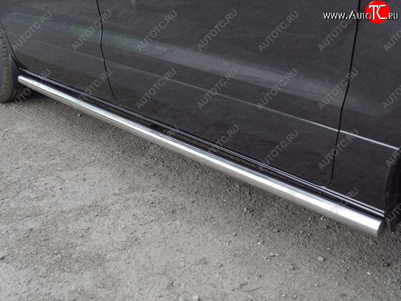 29 449 р. Защита порогов труба d60,3 мм ТСС Тюнинг Hyundai Starex/Grand Starex/H1 TQ 2-ой рестайлинг (2017-2022) (серые)  с доставкой в г. Кемерово