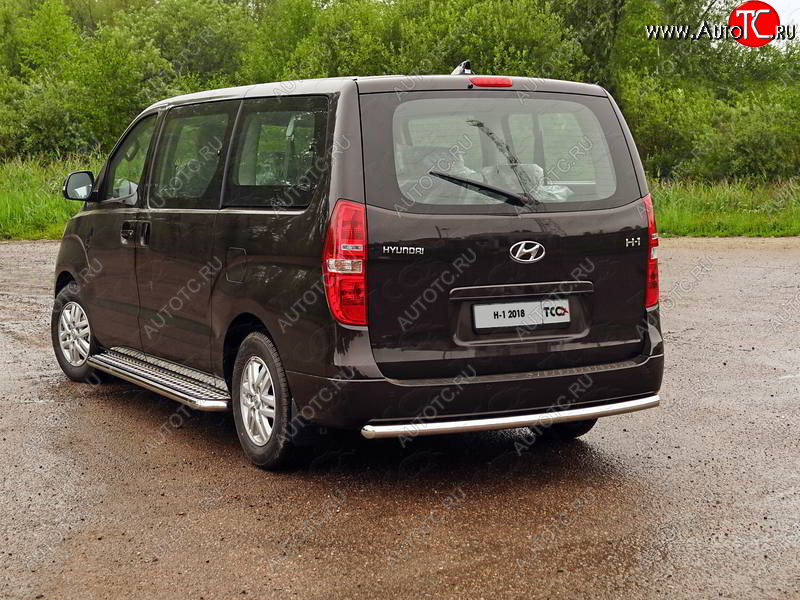 20 599 р. Защита задняя (центральная нержавейка 60,3 мм), ТСС Тюнинг  Hyundai Starex/Grand Starex/H1  TQ (2017-2022) 2-ой рестайлинг (центральная)  с доставкой в г. Кемерово