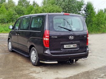 Защита задняя (уголки) 60,3 мм Hyundai Starex/Grand Starex/H1  TQ (2017-2022) 2-ой рестайлинг