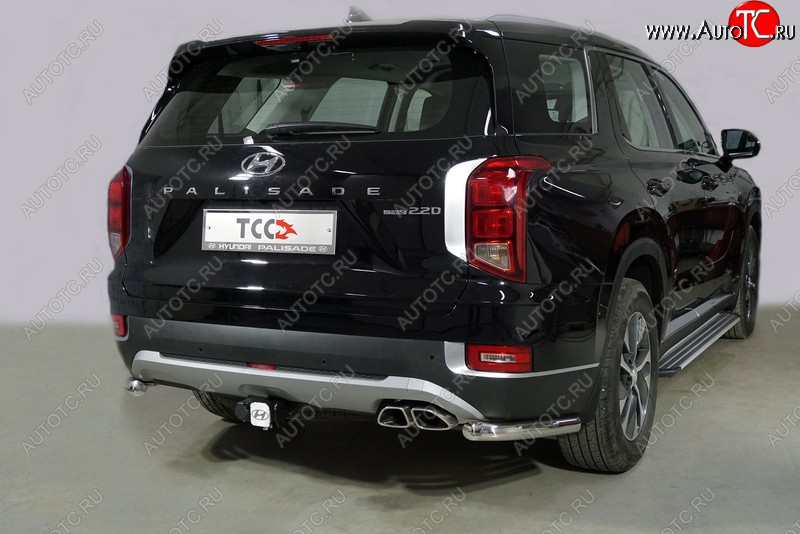 19 999 р. Защита заднего бампера (V-2.2, уголки, d60,3 мм) TCC  Hyundai Palisade  LX2 (2018-2022)  с доставкой в г. Кемерово