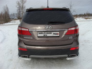 Защита заднего бампера (уголки, d60,3 мм) TCC Hyundai Grand Santa Fe  1 DM (2013-2016) дорестайлинг