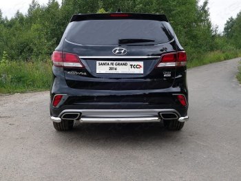 Защита задняя (центральная 60,3 мм) ТСС Тюнинг Hyundai Santa Fe  DM (2015-2019) рестайлинг (центральная)