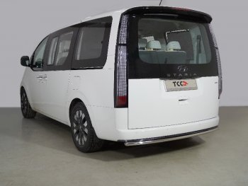 Защита задняя (центральная нержавейка d42,4 мм), ТСС Тюнинг Hyundai Staria  US4 (2021-2022) (центральная)