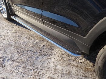 Пороги с площадкой 42,4 мм ТСС Тюнинг Hyundai Tucson  TL (2018-2021) рестайлинг