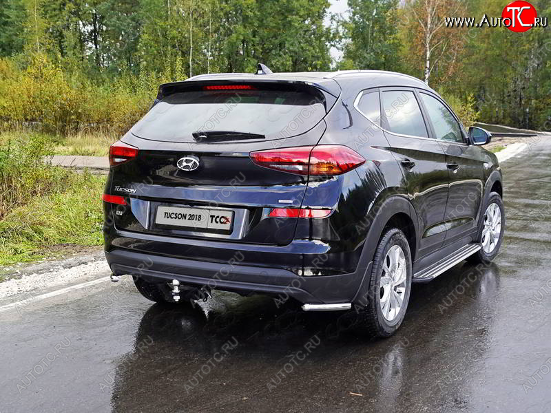11 749 р. Защита заднего бампера (уголки, d42,4 мм) TCC  Hyundai Tucson  TL (2018-2021) рестайлинг  с доставкой в г. Кемерово