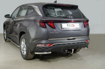 13 349 р. Защита заднего бампера (уголки, d42,4 мм) TCC Hyundai Tucson NX4 (2020-2022)  с доставкой в г. Кемерово. Увеличить фотографию 1