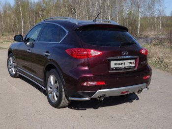 Защита заднего бампера (уголки, d42,4 мм) TCC INFINITI Qx50  J50 (2015-2018) рестайлинг