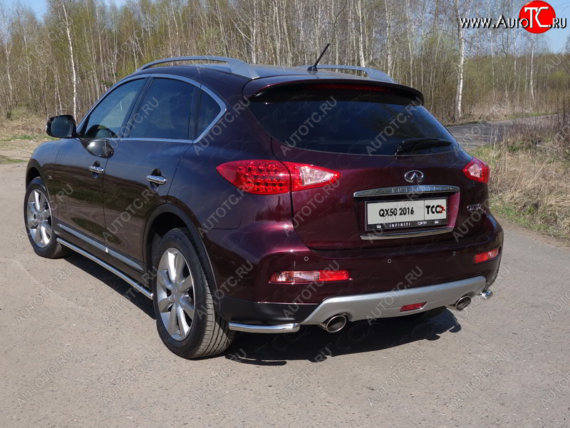 13 249 р. Защита заднего бампера (уголки, d42,4 мм) TCC  INFINITI Qx50  J50 (2015-2018) рестайлинг  с доставкой в г. Кемерово