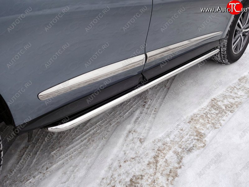 41 749 р. Пороги с площадкой 42,4 мм укороченные ТСС Тюнинг  INFINITI QX60  L50 (2016-2021) рестайлинг (нержавейка)  с доставкой в г. Кемерово