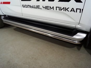 24 949 р. Защита порогов алюминий 42,4 мм, ТСС Тюнинг  Isuzu D-Max  RG (2020-2023) DoubleCab  с доставкой в г. Кемерово. Увеличить фотографию 1