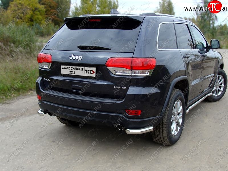 17 649 р. Защита заднего бампера (уголки, d60,3 мм) TCC  Jeep Grand Cherokee  WK2 (2013-2018) 1-ый рестайлинг  с доставкой в г. Кемерово