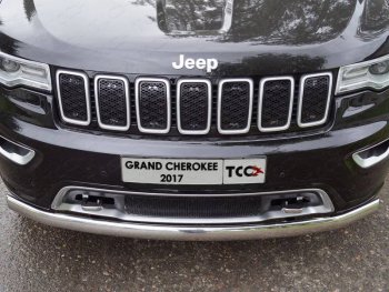 Декоративная вставка решетки радиатора ТСС Тюнинг Jeep Grand Cherokee  WK2 (2017-2022) 2-ой рестайлинг (лист AL)