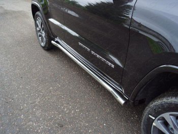 Защита порогов труба d60,3 мм ТСС Тюнинг Jeep Grand Cherokee WK2 2-ой рестайлинг (2017-2022) (серые)