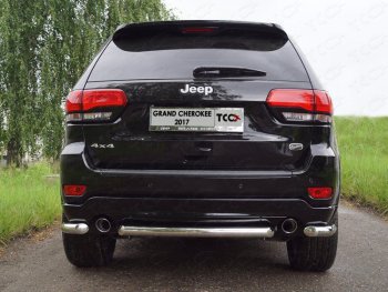 Защита задняя (центральная нержавейка 60,3 мм) ТСС Тюнинг Jeep Grand Cherokee  WK2 (2013-2018) 1-ый рестайлинг