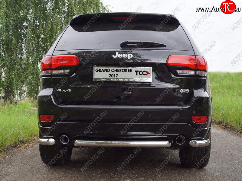 18 999 р. Защита задняя (центральная нержавейка 60,3 мм) ТСС Тюнинг  Jeep Grand Cherokee  WK2 (2013-2018) 1-ый рестайлинг  с доставкой в г. Кемерово
