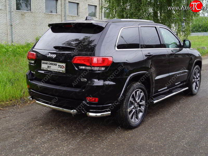 17 649 р. Защита заднего бампера (уголки, d60,3 мм) TCC  Jeep Grand Cherokee  WK2 (2017-2022) 2-ой рестайлинг  с доставкой в г. Кемерово