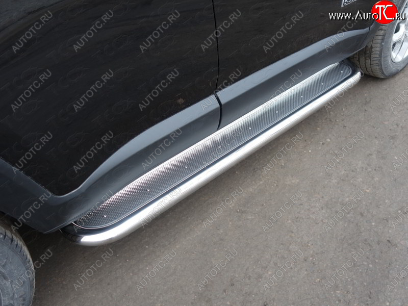 41 749 р. Пороги с площадкой 60,3 мм ТСС Тюнинг Jeep Renegade дорестайлинг (2014-2018) (нержавейка)  с доставкой в г. Кемерово