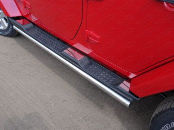 Защита порогов 60,3 мм ТСС Тюнинг Jeep Wrangler JK 3 дв. дорестайлинг (2006-2010)