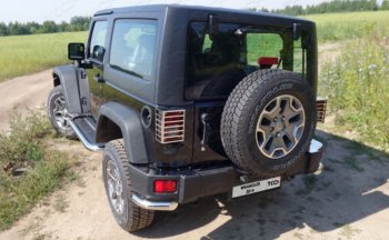 Защита заднего бампера (V-3.6, 5 дверей, уголки, d60,3 мм) TCC Jeep Wrangler  JK (2006-2010) 3 дв. дорестайлинг