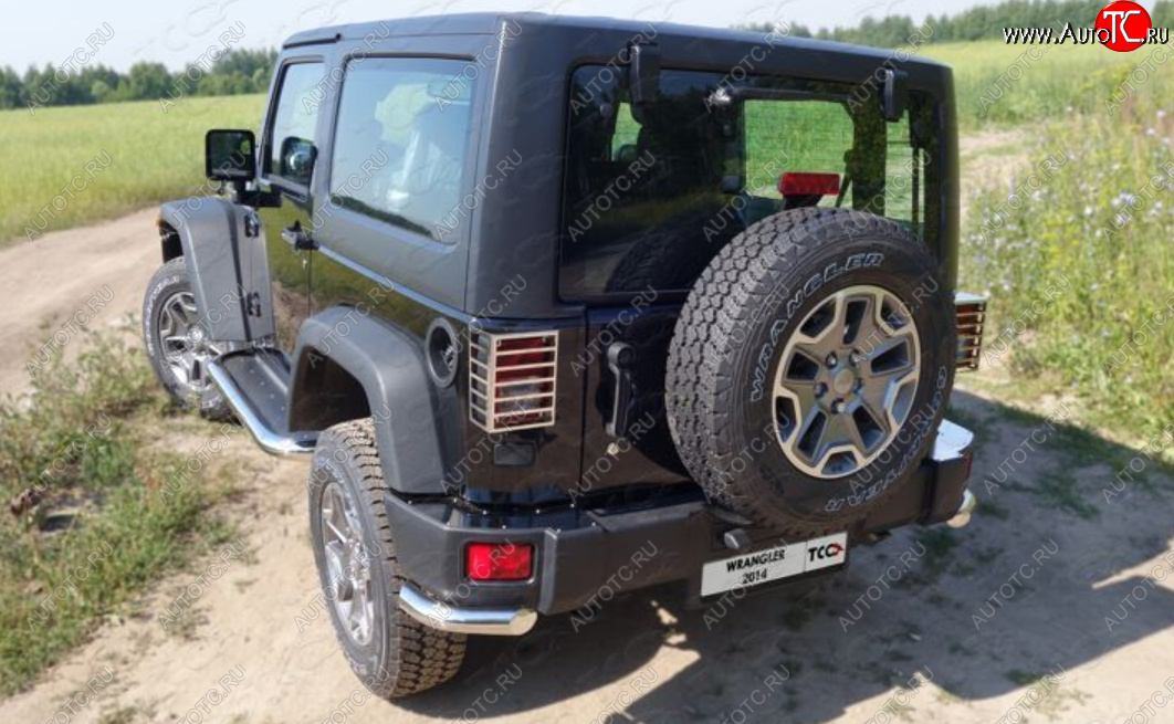 11 749 р. Защита заднего бампера (V-3.6, 5 дверей, уголки, d60,3 мм) TCC  Jeep Wrangler  JK (2006-2010) 3 дв. дорестайлинг  с доставкой в г. Кемерово