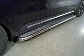 Пороги с площадкой 60,3 мм ТСС Тюнинг KIA Carnival  KA4 (2020-2023) минивэн дорестайлинг