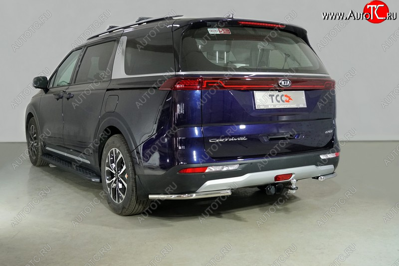 15 999 р. Защита заднего бампера (2WD V-2,2D, уголки, d42,4 мм) TCC  KIA Carnival  KA4 (2020-2023) минивэн дорестайлинг  с доставкой в г. Кемерово