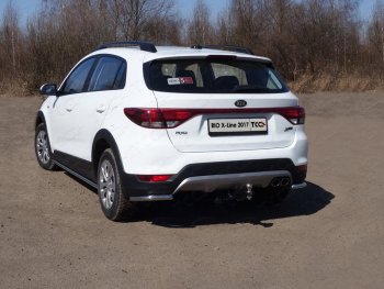 8 799 р. Защита заднего бампера (уголки, d42,4 мм) TCC KIA Rio X-line (2017-2021)  с доставкой в г. Кемерово. Увеличить фотографию 1