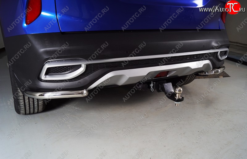 11 749 р. Защита заднего бампера (уголки, d42,4 мм) TCC  KIA Seltos (2019-2025)  с доставкой в г. Кемерово