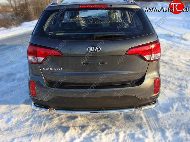11 749 р. Защита задняя (центральная нержавейка 60,3 мм) ТСС Тюнинг  KIA Sorento  XM (2012-2015) рестайлинг  с доставкой в г. Кемерово