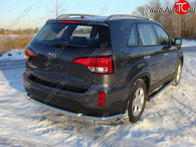 13 249 р. Защита заднего бампера (уголки, d60,3 мм) TCC  KIA Sorento  UM/Prime (2014-2018) дорестайлинг  с доставкой в г. Кемерово