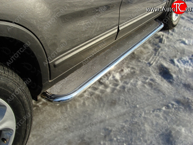 38 999 р. Пороги с площадкой 42,4 мм ТСС Тюнинг  KIA Sorento ( XM,  UM/Prime) (2012-2020) рестайлинг, дорестайлинг (нержавейка)  с доставкой в г. Кемерово