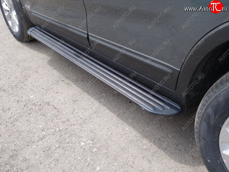 21 999 р. Пороги алюминиевые Slim Line ТСС Тюнинг  KIA Sorento ( XM,  UM/Prime) (2012-2020) рестайлинг, дорестайлинг (Black)  с доставкой в г. Кемерово