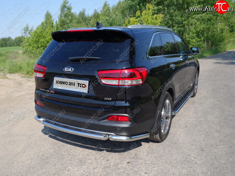 17 649 р. Защита заднего бампера (уголки, d60,3 мм) TCC  KIA Sorento  UM/Prime (2018-2020) рестайлинг  с доставкой в г. Кемерово