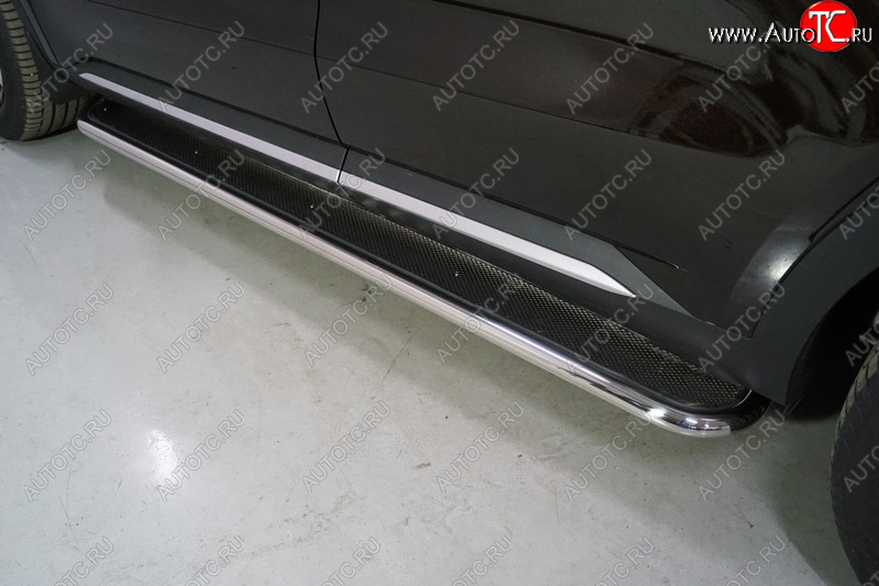 38 999 р. Пороги с площадкой 42,4 мм ТСС Тюнинг KIA Sorento MQ4 (2020-2022) (нержавейка)  с доставкой в г. Кемерово