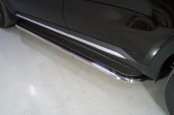 Пороги с площадкой 75х42 мм ТСС Тюнинг KIA Sorento  MQ4 (2020-2022)